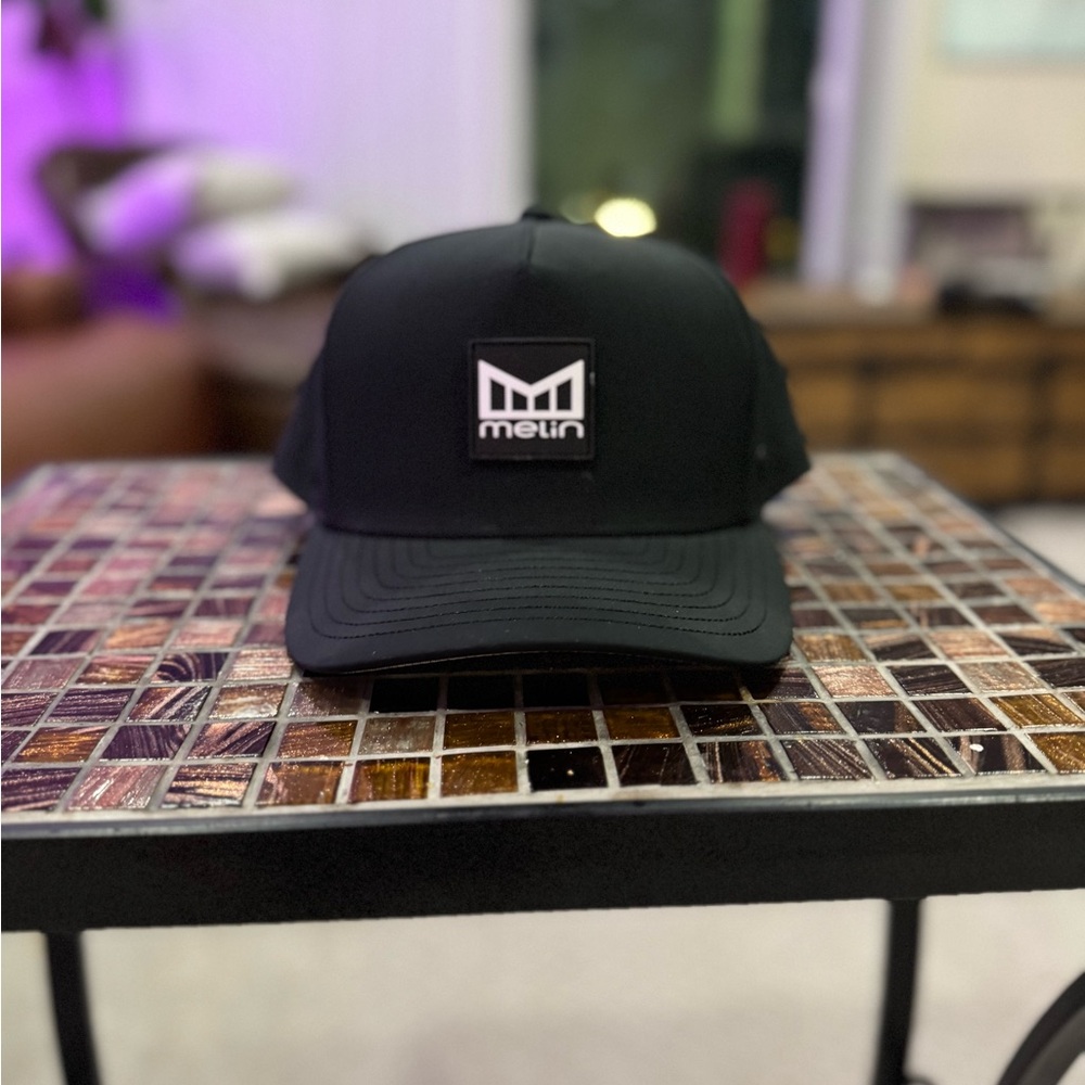 Gray and Black Cap